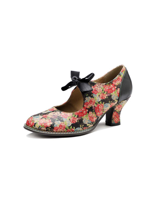 Bow Tie Red Rose Floral Vintage Heels May Shoes Collection 2023 83.70