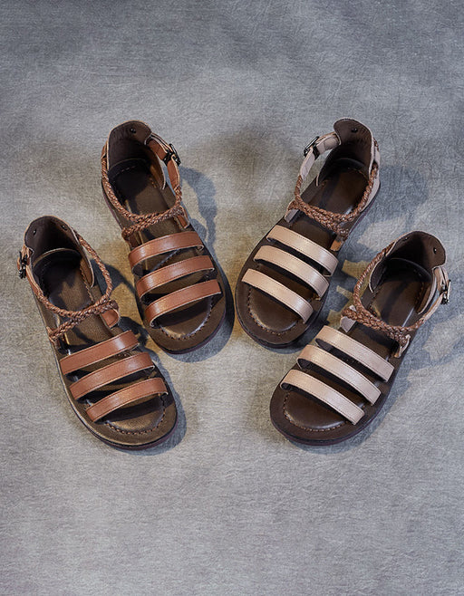 Comfortable Leather Straps Summers Flat Sandals May Shoes Collection 2023 75.00