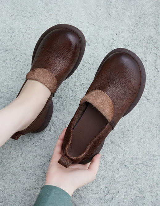 Handmade Retro Leather Comfortable Walking Shoes