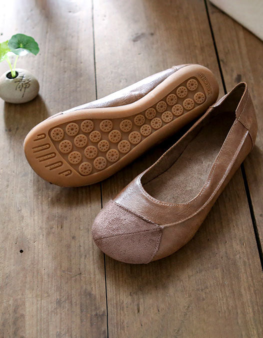 Light-weight Retro Leather Flats for Women June Shoes Collection 2023 73.60