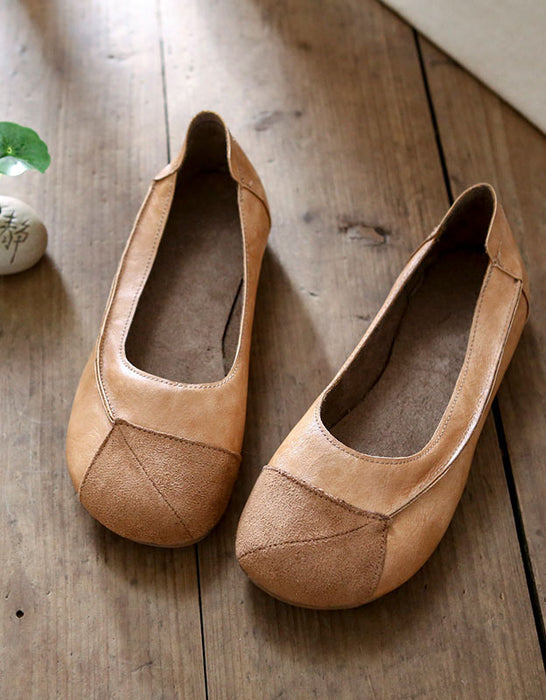 Light-weight Retro Leather Flats for Women June Shoes Collection 2023 73.60