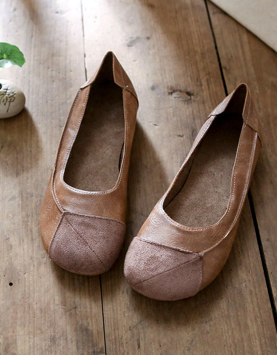 Light-weight Retro Leather Flats for Women June Shoes Collection 2023 73.60