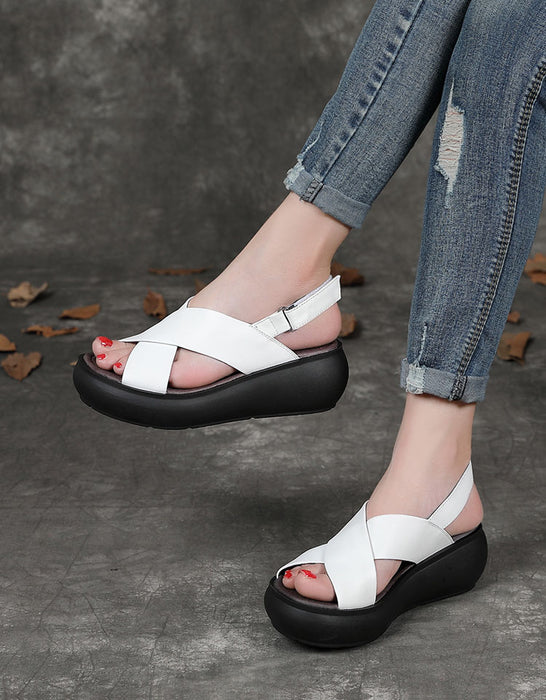 Summer Fish-Toe Cross Strap Wedge Sandals June Shoes Collection 2023 88.80