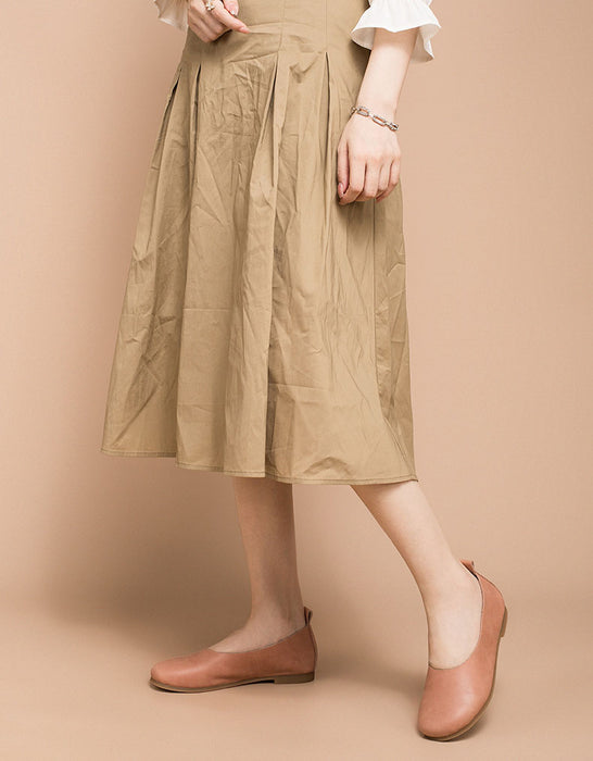 Cómodas bailarinas retro de piel suave para mujer talla 41