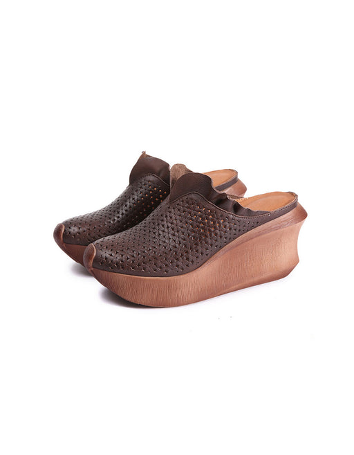 Summer Hollow Vintage Elegant Wedge Slippers Feb New 2020 113.60