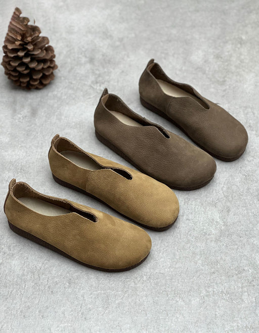 SoftLeatherHandmadeRetroFlats, obiono shoes