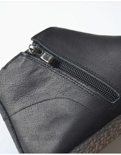 Bottes confortables en cuir à boucle et semelle souple pour femme