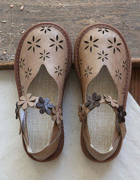 Retro Leather Thick Bottom Comfortable Sandals June New 2020 71.00