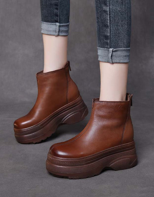 Autumn Back Zipper Retro Platform Boots Oct Shoes Collection 2022 118.60
