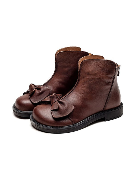 Brown boots, ankle boots, women winter boots