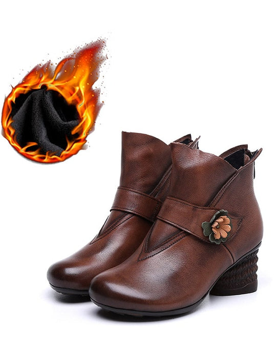 Autumn Winter Thick-Heel Retro Chunky Boots Aug New Trends 2020 91.00