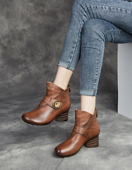 Autumn Winter Thick-Heel Retro Chunky Boots Aug New Trends 2020 91.00