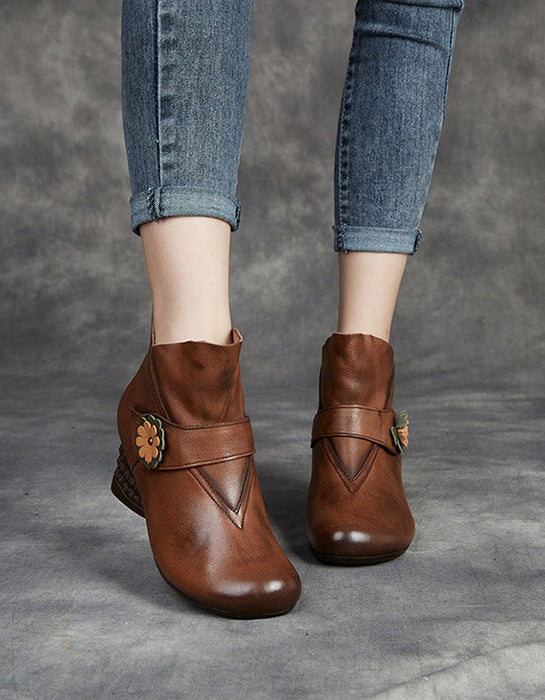 Autumn Winter Thick-Heel Retro Chunky Boots Aug New Trends 2020 91.00