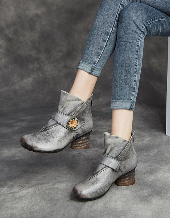 Autumn Winter Thick-Heel Retro Chunky Boots Aug New Trends 2020 91.00