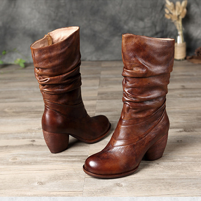 Chunky Retro Knight Long Boots | Gift Shoes December New 2019 158.60