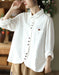 Cotton Linen Loose Casual Long-sleeve Shirt Accessories 47.00