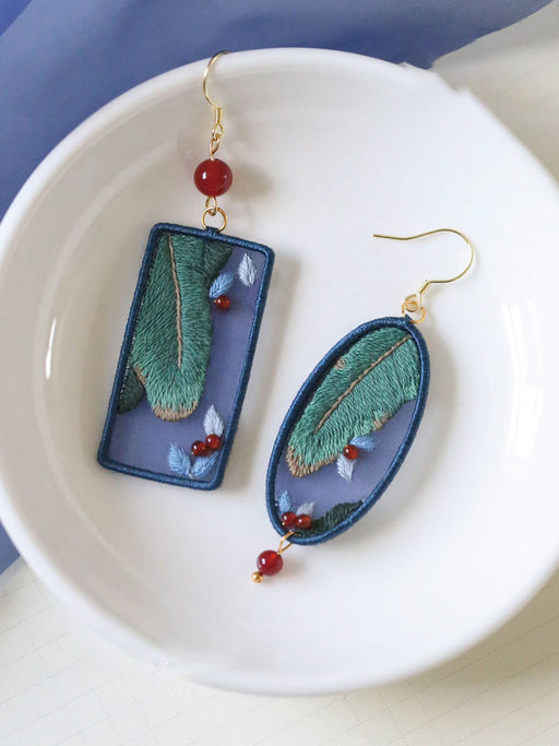 Double-sided Embroidery Diy Earrings Gift Accessories 35.00