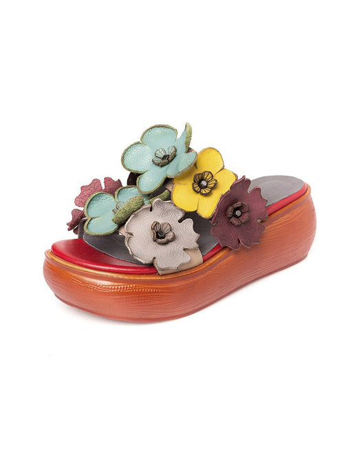 Handmade Bohemia Flower Summer Slippers May Shoes Collection 75.50