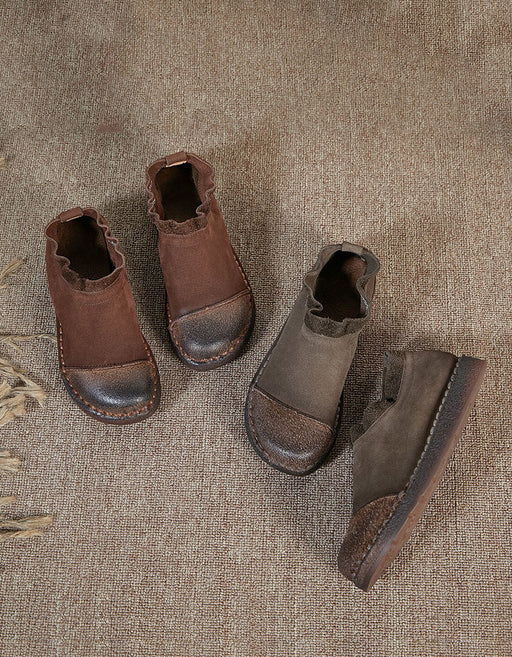 Handmade Retro Soft Leather Flat Shoes March Shoes Collection 2023 77.70