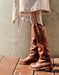 Rich Leather Vintage Handmade Long Boots Dec Shoes Collection 2022 290.00