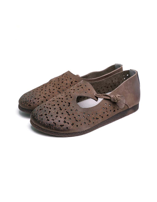 Handmade Leather Round Head Retro Flats Feb Shoes Collection 2023 77.00