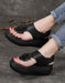 Retro Leather Summer Flip-Flop Wedge Sandals July New Arrivals 2020 86.66