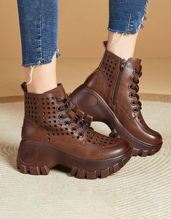 Retro Platform Hollow Boots Oct Shoes Collection 2022 95.00