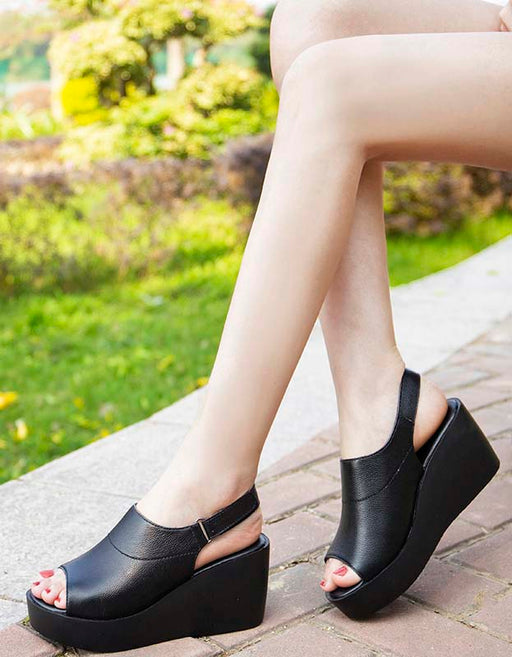 Summer Fish Toes Slingback Wedge Sandals Feb Shoes Collection 2023 78.00