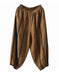 Vintage Hemmed Striped Linen Bloomers Pants Accessories 51.70