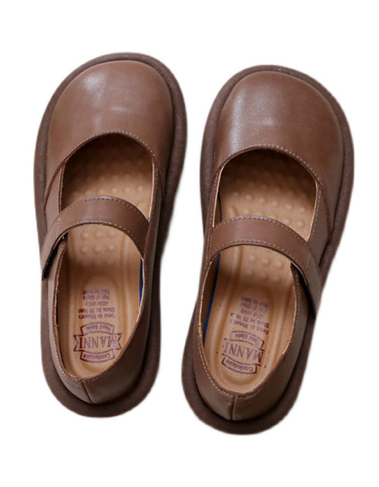 Wide Head Front Velcro Comfy Retro Flat Shoes June Shoes Collection 2022 77.00