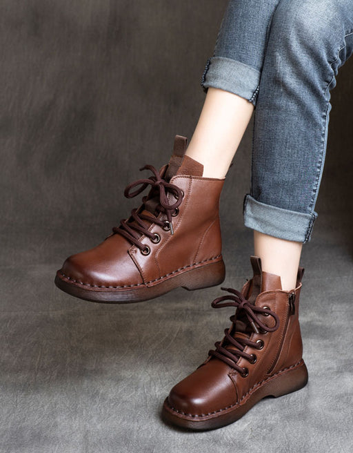 Winter Autumn Retro Leather Ankle Boots Dec Shoes Collection 2022 108.40