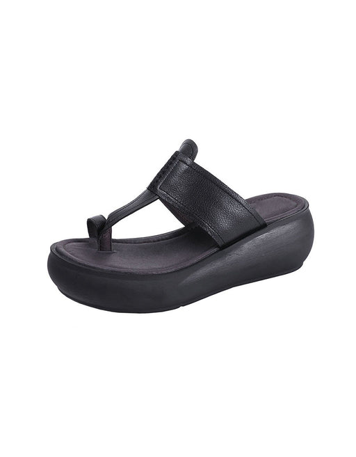 Handmade Retro Leather Wedge Slippers Jan Shoes Collection 2022 95.00