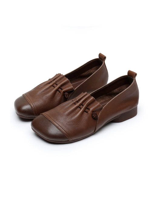 Soft Leather Square Toe Flats for Spring Feb Shoes Collection 2023 78.70