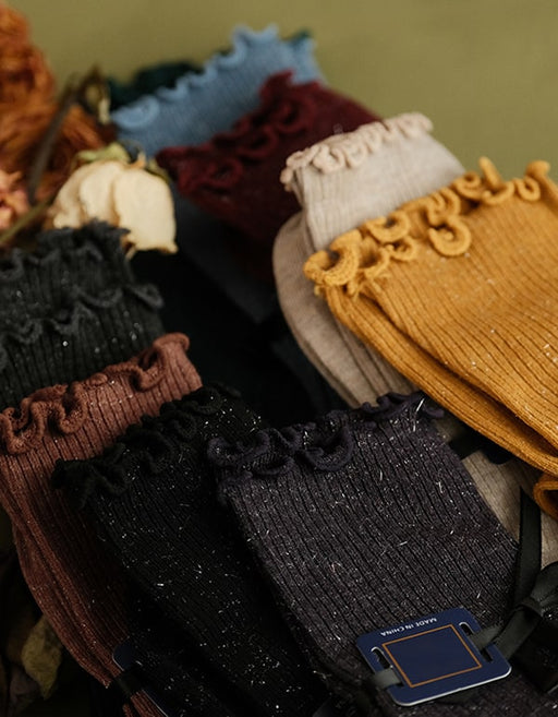 2 Pairs Fungus Sole-color Cotton Socks Mid-tube Accessories 23.50