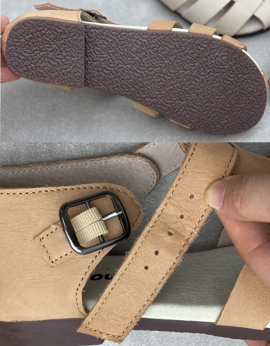 Comfortable Round Toe Retro Flat Fishermen Sandals