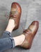 Comfortable Lace Up Handmade Retro Flat Shoes Jan New 2020 60.00