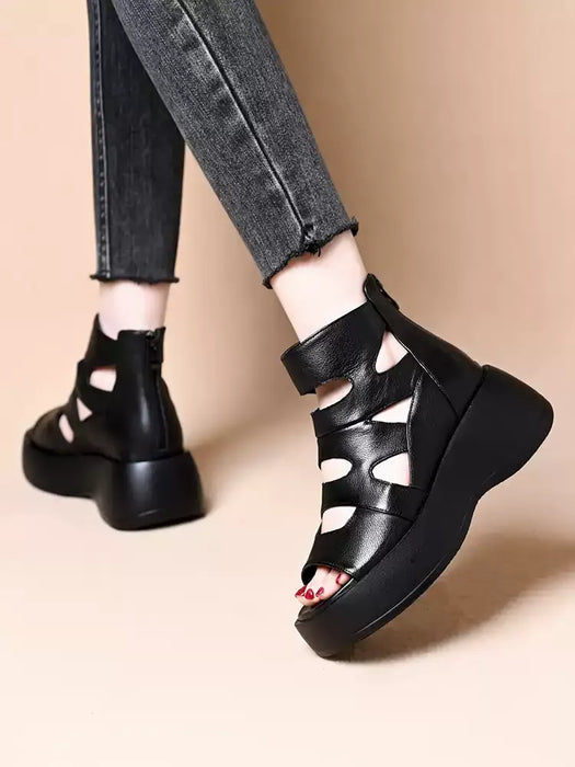 Summer Comfortable Soft Sole Fish Toe Wedge Sandals