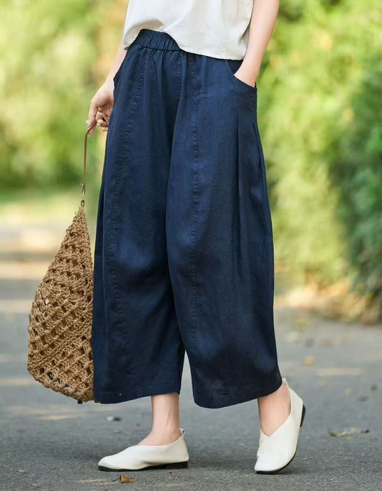 Summer Comfortable Loose Linen Wide-leg Pants
