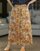 Summer Comfortable Vintage Linen Floral Skirts Buykud skirts 48.00