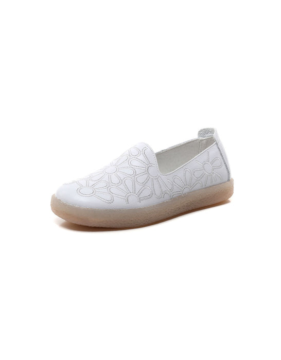 Flowr Embroidery Leather Sneakers 35-42