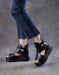 Ankle Buckle Summer Open Toe Platform Sandals Black June Shoes Collection 2026 85.00