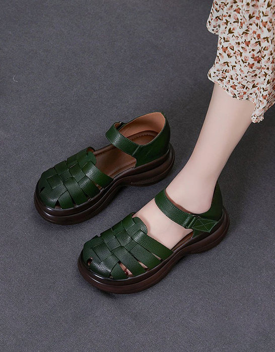 Sandales romaines compensées à imprimé floral d'été pour femmes