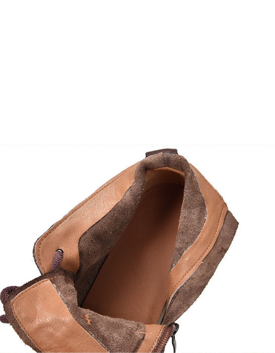 Autumn Comfortable Leather Flat Ankle Boots