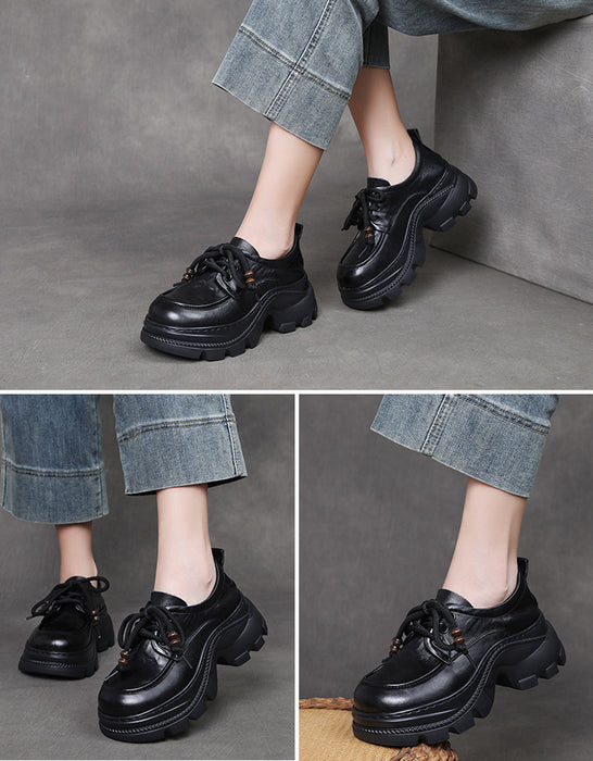 Autumn Comfortable Light-weight Platform Loafers Black Jan Shoe Collection 2026 89.00