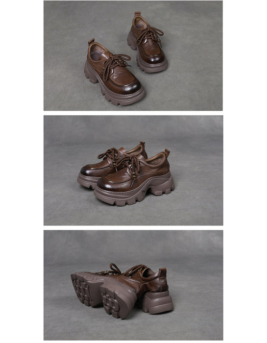 Autumn Comfortable Light-weight Platform Loafers Brown Jan Shoe Collection 2026 89.00