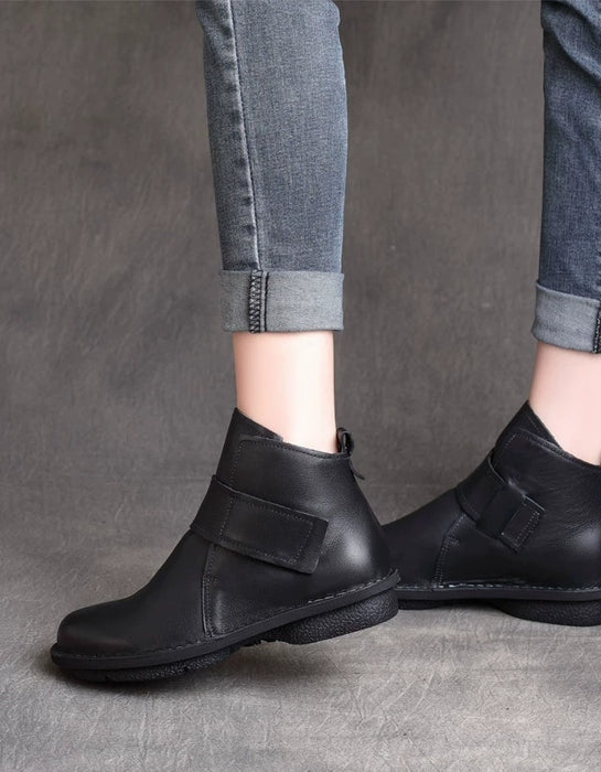 Autumn Genuine Leather Velcro High-top Ankle Boots Black Jan Shoe Collection 2026 95.00