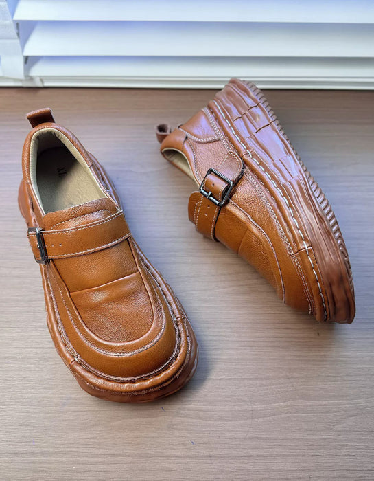 Women's Autumn Handmade Soft Sole Platform Wide Toe Box Shoes, Obiono Sep Shoes Collection 86.20