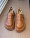 Women's Autumn Handmade Soft Sole Platform Wide Toe Box Shoes Brown, Obiono Sep Shoes Collection 86.20