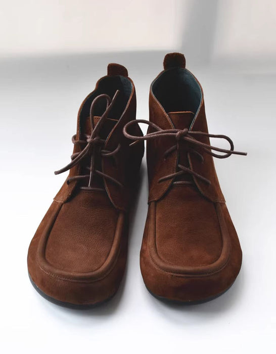 Autumn Retro Suede Leather Lace-up Ankle Boots 35-41