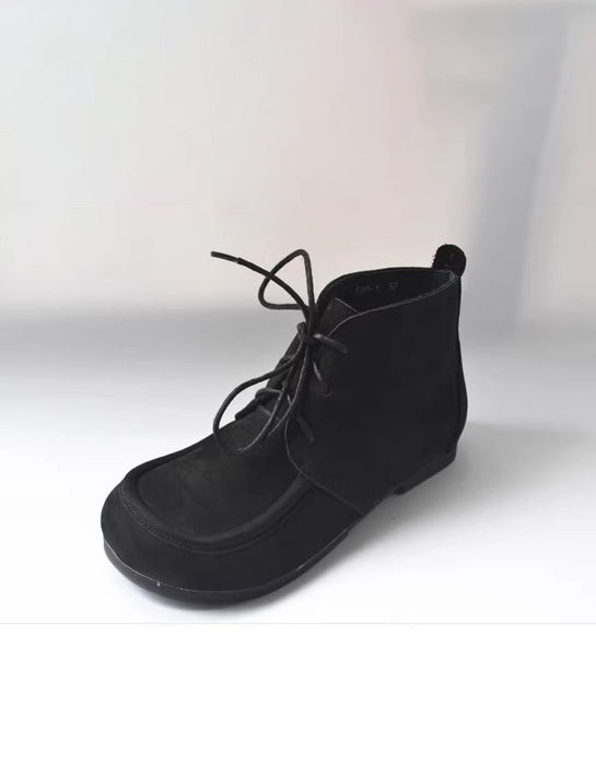 Autumn Retro Suede Leather Lace-up Ankle Boots 35-41